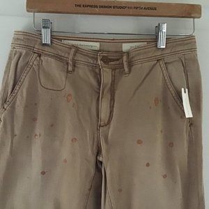 NWT ANTHROPOLOGIE PICRO PAINT SPATTERED CHINO. 25